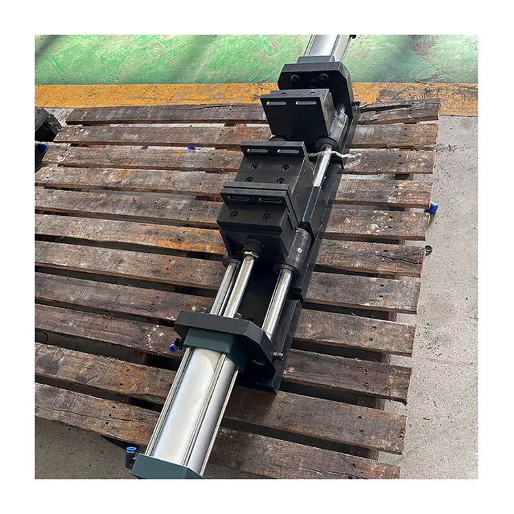 Morsa piatta pneumatica doppia singola aperta