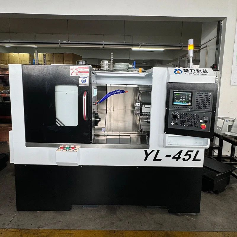 Tornio CNC a letto inclinato con torretta servo e contropunta